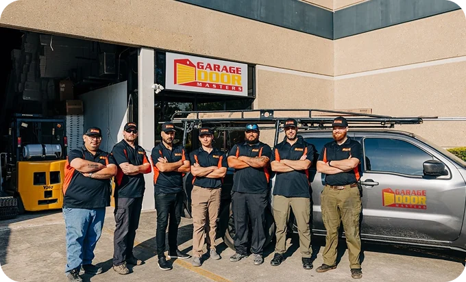 Garage Door Masters team at the shop